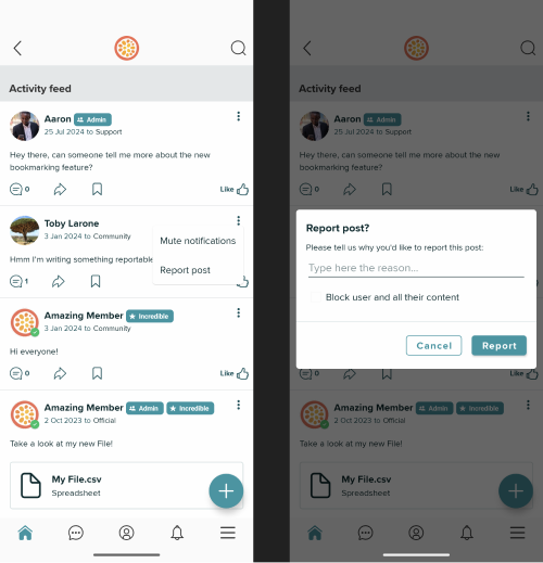 Blocking and Reporting – Evolve Plus
